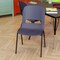 Emma and Oliver Ergonomic Shell Stack Chair - 16" Seat Daycare Home School